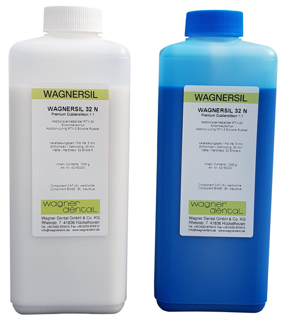 Wagnersil Premium 32 N blau Shore 32 EFZ 30 min 1:1